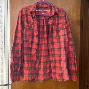 Mossimo Supply Co. Red and Black Plaid Shirt